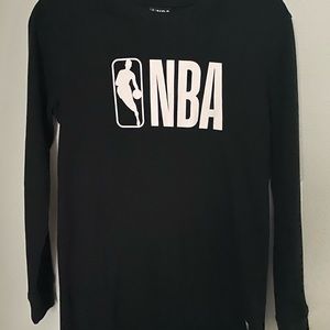 Kids - NBA Thermal Long Sleeve Black Shirt (Size:XL 18/20)